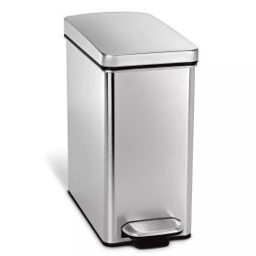 10L Profile Step Trash Can Brushed Stainless Steel